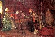 Millet, Francis David A Difficult Duet Sweden oil painting reproduction